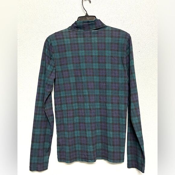 J. Crew Plaid Turtleneck Long Sleeve Top - Picture 6 of 9